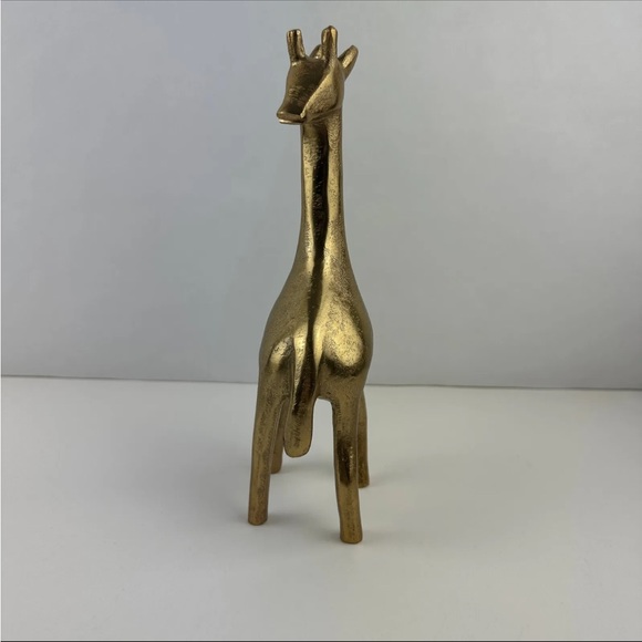 Nate Berkus Decorative Giraffe Figurine Statue Gold Finish 9.5” - Picture 4 of 6